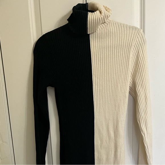 NWT black&white two toned, turtle neck dress from ShopModaB - Picture 3 of 4